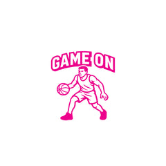 Game On Basketball Player Car Window Sticker | Sports Vinyl Decal for Cars & Laptops