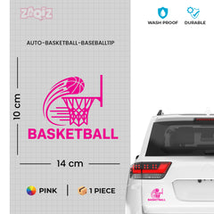 Basketball Swish Car Window Sticker | Sports Vinyl Decal for Cars & Laptops