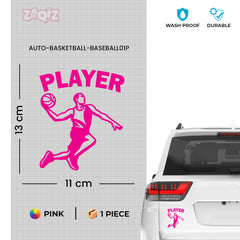 Basketball Player Car Window Sticker | Slam Dunk Sports Vinyl Decal for Cars, Laptops & Walls