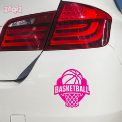Basketball Hoop Car Window Sticker | Sports Vinyl Decal for Cars, Laptops & Walls