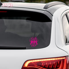 Faith Hope Love Christian Vinyl Sticker – Inspirational Religious Decal for Car & Laptop