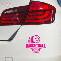 Fast Break Basketball Car Window Sticker | Sports Vinyl Decal for Cars & Laptops