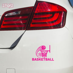 Basketball Swish Car Window Sticker | Sports Vinyl Decal for Cars & Laptops