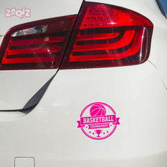 Basketball Tournament Emblem Car Window Sticker | Sports Vinyl Decal for Cars & Laptops