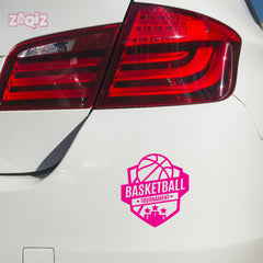 Basketball Tournament Badge Car Window Sticker | Sports Vinyl Decal for Cars & Laptops
