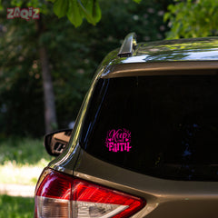 Keep the Faith Christian Vinyl Sticker – Inspirational Religious Car Decal