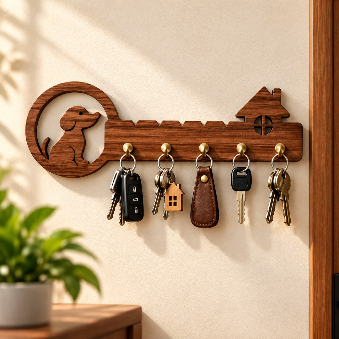 Puppy wall key holder