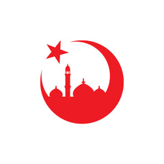 Islamic Crescent Moon Mosque Car Sticker – Muslim Faith Vinyl Decal for Cars & Bikes | Waterproof Mosque Skyline Sticker