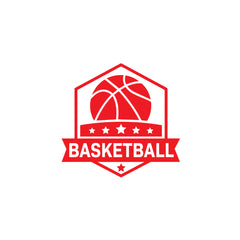 Basketball Badge Car Window Sticker | Premium Sports Vinyl Decal for Cars & Laptops
