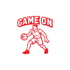 Game On Basketball Player Car Window Sticker | Sports Vinyl Decal for Cars & Laptops