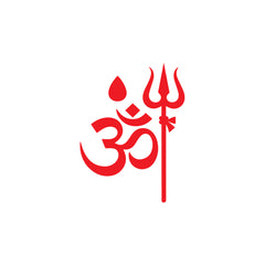 Om Trishul Car Sticker – Mahadev Om Symbol Vinyl Decal for Cars & Bikes | Waterproof Hindu Spiritual Sticker