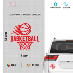 Fast Break Basketball Car Window Sticker | Sports Vinyl Decal for Cars & Laptops