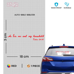 As for Me and My Household Christian Vinyl Sticker – Joshua 24:15 Car Decal