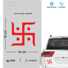 Hindu Swastik Car Sticker – Auspicious Vinyl Decal for Cars, Bikes, Home & Office | Waterproof & Durable