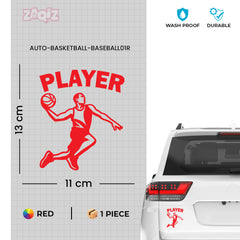 Basketball Player Car Window Sticker | Slam Dunk Sports Vinyl Decal for Cars, Laptops & Walls