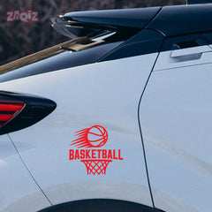 Fast Break Basketball Car Window Sticker | Sports Vinyl Decal for Cars & Laptops
