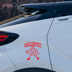 Game On Basketball Player Car Window Sticker | Sports Vinyl Decal for Cars & Laptops