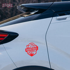 Basketball Tournament Badge Car Window Sticker | Sports Vinyl Decal for Cars & Laptops