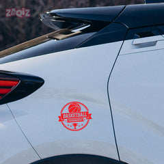 Basketball Tournament Emblem Car Window Sticker | Sports Vinyl Decal for Cars & Laptops