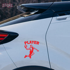 Basketball Player Car Window Sticker | Slam Dunk Sports Vinyl Decal for Cars, Laptops & Walls