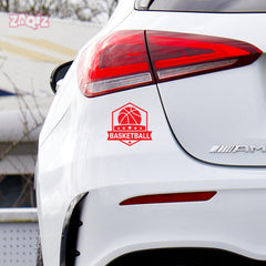 Basketball Badge Car Window Sticker | Premium Sports Vinyl Decal for Cars & Laptops