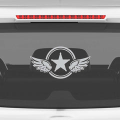 Zaqiz Stickers – Bold Star with Wings Vehicle Stickers