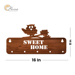 Sweet Home owl wall hanger