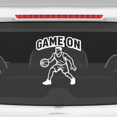 Game On Basketball Player Car Window Sticker | Sports Vinyl Decal for Cars & Laptops