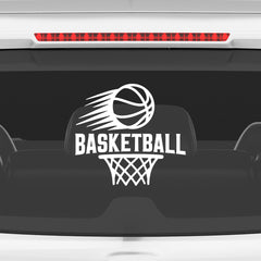Fast Break Basketball Car Window Sticker | Sports Vinyl Decal for Cars & Laptops