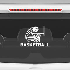 Basketball Swish Car Window Sticker | Sports Vinyl Decal for Cars & Laptops