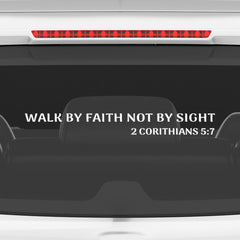 Walk by Faith Not by Sight Christian Vinyl Sticker – 2 Corinthians 5:7 Car Decal