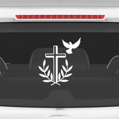 Christian Heart Cross Car Sticker – Jesus Faith Vinyl Decal for Cars & Bikes | Waterproof Religious Sticker (Copy)