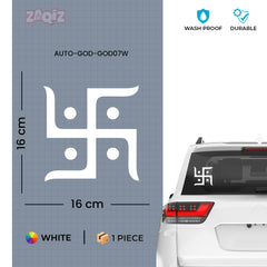 Hindu Swastik Car Sticker – Auspicious Vinyl Decal for Cars, Bikes, Home & Office | Waterproof & Durable