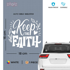 Keep the Faith Christian Vinyl Sticker – Inspirational Religious Car Decal