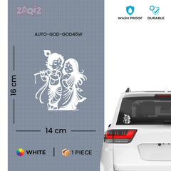 Radha Krishna Divine Love Wall Sticker for Spiritual Home Decor