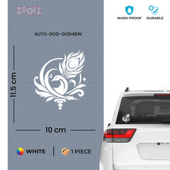 Abstract Lord Krishna Symbol Wall Sticker for Spiritual Home Decoration