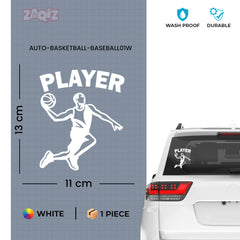 Basketball Player Car Window Sticker | Slam Dunk Sports Vinyl Decal for Cars, Laptops & Walls