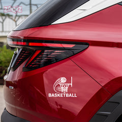 Basketball Swish Car Window Sticker | Sports Vinyl Decal for Cars & Laptops