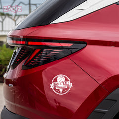 Basketball Tournament Emblem Car Window Sticker | Sports Vinyl Decal for Cars & Laptops