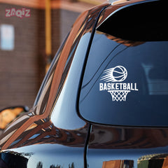 Fast Break Basketball Car Window Sticker | Sports Vinyl Decal for Cars & Laptops