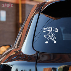 Game On Basketball Player Car Window Sticker | Sports Vinyl Decal for Cars & Laptops