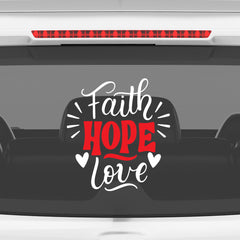 Faith Hope Love Christian Vinyl Sticker – Inspirational Religious Decal for Car & Laptop