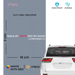 Walk by Faith Not by Sight Christian Vinyl Sticker – 2 Corinthians 5:7 Car Decal