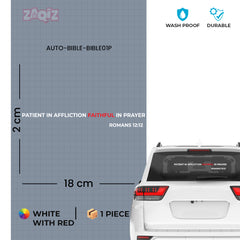 Christian Bible Verse Sticker – Romans 12:12 Faith Quote Vinyl Decal for Car, Laptop & Wall