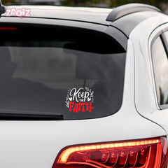 Keep the Faith Christian Vinyl Sticker – Inspirational Religious Car Decal