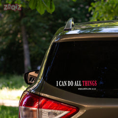 I Can Do All Things Christian Vinyl Sticker – Philippians 4:13 Car Decal
