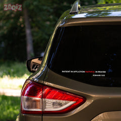 Christian Bible Verse Sticker – Romans 12:12 Faith Quote Vinyl Decal for Car, Laptop & Wall