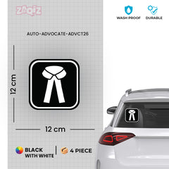 Zaqiz Stickers Advocate Logo Stickers – Stylish Identity for Vehicles