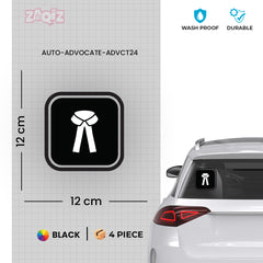 Zaqiz Stickers Premium Advocate Stickers for Cars and Motorbikes