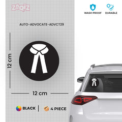 Zaqiz Stickers Advocate Stickers – Elegant Emblem for Cars and Bikes